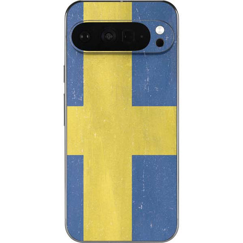 Sweden Flag Distressed Pixel 9 Pro XL Skin